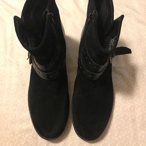 Clark suede booties